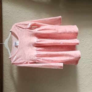 Pink velvety baby dress